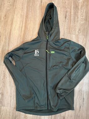 Helly Hansen Men's Hooded Jacket - Dark Green light Fleece - Breckenridge Brande